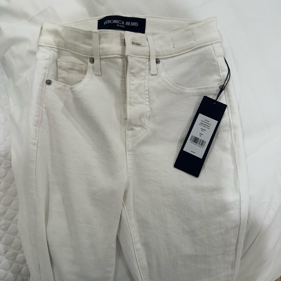 BNWT Veronica Beard Beverly Skinny-Flare Jeans in white! - Picture 4 of 5